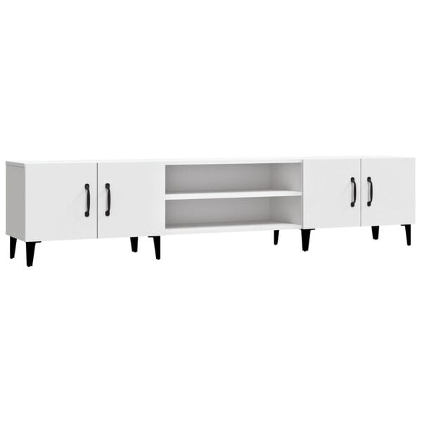 vidaXL TV Cabinet White 180x31.5x40 cm Engineered Wood