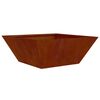vidaXL Garden Planter 5 pcs Rusty 40 x 40 x 15 cm Weathering Steel