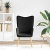 vidaXL Armchair Black 62 x 67 x 95.5 cm Sherpa Fabric