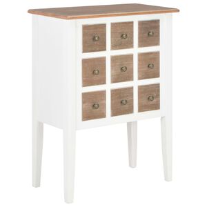 vidaXL Sideboard White 54x30x80 cm Solid Wood