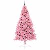 vidaXL Artificial Pre-lit Christmas Tree with 300 LEDs Pink 240 cm PVC