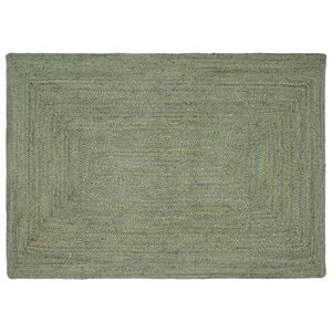 vidaXL Area Rugs Rectangular Olive Green 140 x 200 cm Jute