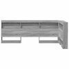 vidaXL Storage Headboard with Shelf Grey Sonoma 80 cm Engineered Wood