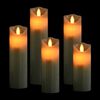 vidaXL 5 Piece Electric LED Candle Set with Remote Control Warm White