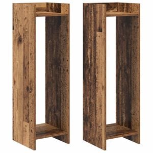 vidaXL Plant Stand Old Wood 30 x 30 x 100 cm Engineered Wood