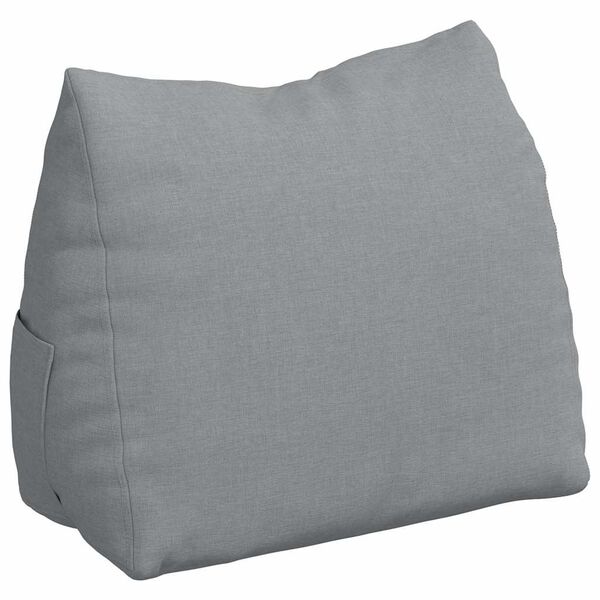vidaXL Back Pillow Light Grey 45 x 20 x 35 cm Fabric