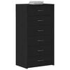 vidaXL Sideboard with 6 Drawers Black Oak 50x34x96 cm Engineered Wood