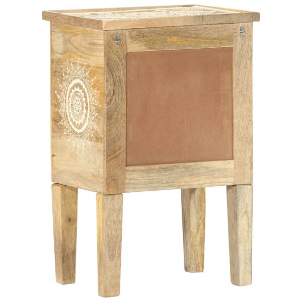 vidaXL Hand Painted bedside Cabinet 40x30x60 cm Solid Mango Wood