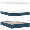 vidaXL Ottoman Bed with Mattresses Dark Blue 140x200cm Velvet