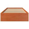 vidaXL Bed Frame without Mattress Wax Brown 90x200 cm Solid Wood Pine