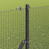 vidaXL Fence Post Grey 50 x 1.4 m (19 x 19 mm mesh) Steel and PVC