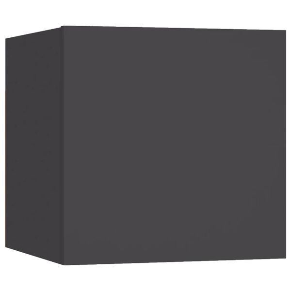 vidaXL Wall Mounted TV Cabinets 8 pcs Grey 30.5x30x30 cm