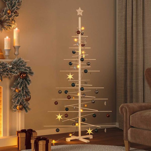 vidaXL Wooden Christmas Tree for Decoration 180 cm Solid Wood Pine