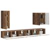 vidaXL TV Wall Cabinet Set Wall-mounted 6 pcs Old Wood