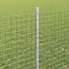 vidaXL Fence with Post Silver 0.8 x 25 m Steel