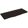 vidaXL Wall Shelf Dark Brown 100x40x(2-4) cm Treated Solid Wood Oak