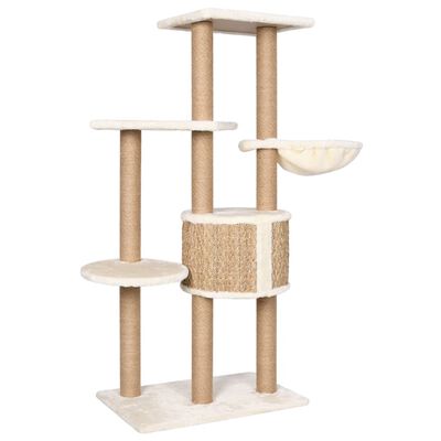 vidaXL Cat Tree with Scratching Post 126cm Seagrass