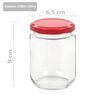 vidaXL Glass Jam Jars with Red Lid 96 pcs 230 ml