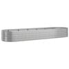 vidaXL Garden Raised Bed Powder-coated Steel 510x140x68 cm Silver