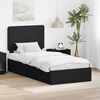 vidaXL Storage Bed with Headboard Black 75 x 190 cm Engineered Wood