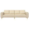 vidaXL Sofa Set Cream Fabric