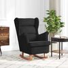 vidaXL Rocking Chair with Cushion Black 92 x 71 x 100 cm Plywood