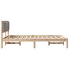 vidaXL Bed Frame Light Grey 140 x 190 cm Solid Pine Wood