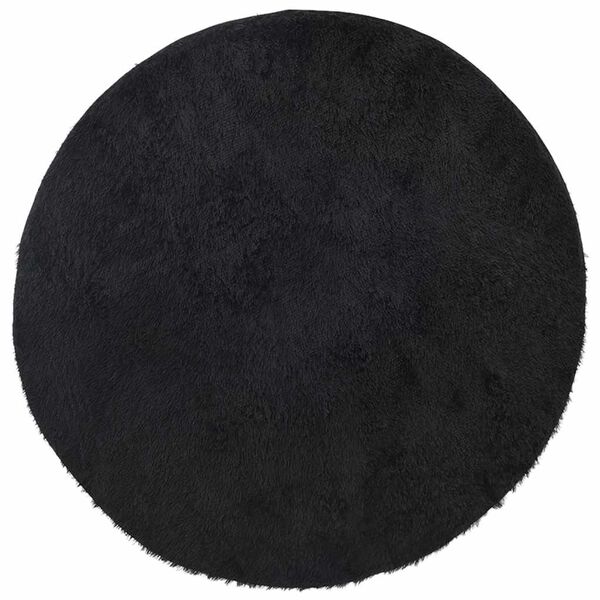 vidaXL Shaggy Rug High Pile NAVARRA Black 240x240 cm Polyester