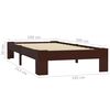 vidaXL Bed Frame without Mattress Dark Brown Solid Pine Wood 100x200 cm