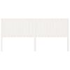 vidaXL Bed Headboard White 205.5x4x100 cm Solid Wood Pine