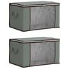 vidaXL Storage Box with Transparent Side Window 2 pcs Non-woven fabric