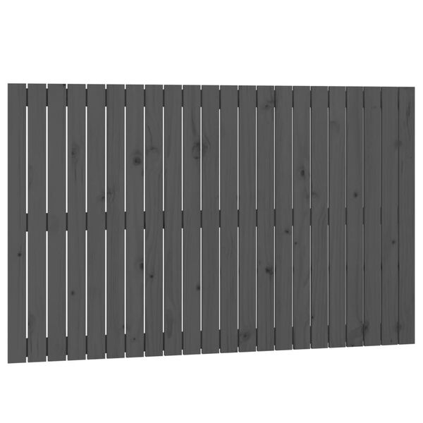 vidaXL Wall Headboard Grey 140x3x90 cm Solid Wood Pine