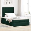 vidaXL Ottoman Bed with Mattresses Dark Green 120x200cm Velvet