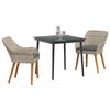 vidaXL Dining Set Light grey Poly rattan