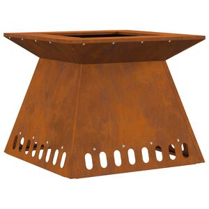 vidaXL Fire Pit Brown 48 x 48 x 40 cm Weathering steel
