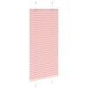 vidaXL Pleated Blind Pink 55x100 cm Fabric Width 54.4 cm Polyester
