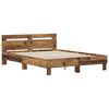 vidaXL Bed Frame with Headboard Old Wood 160 x 200 cm Engineered Wood
