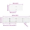 vidaXL Dog Gate with Door Foldable 6 Panels White 480 cm Poplar Wood