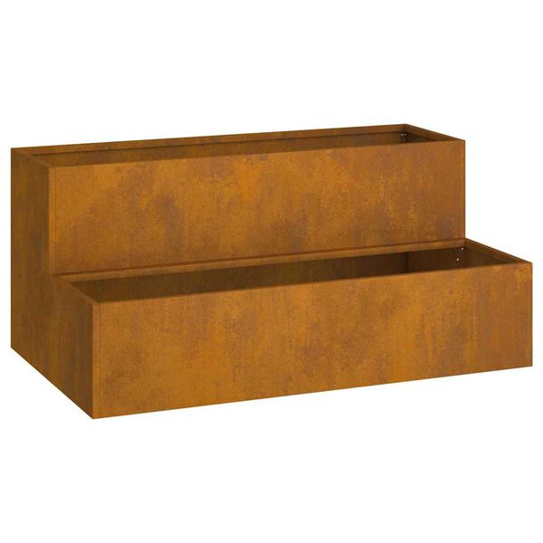 vidaXL Garden Planter Rusty 100 x 60 x 45 cm Weathering Steel