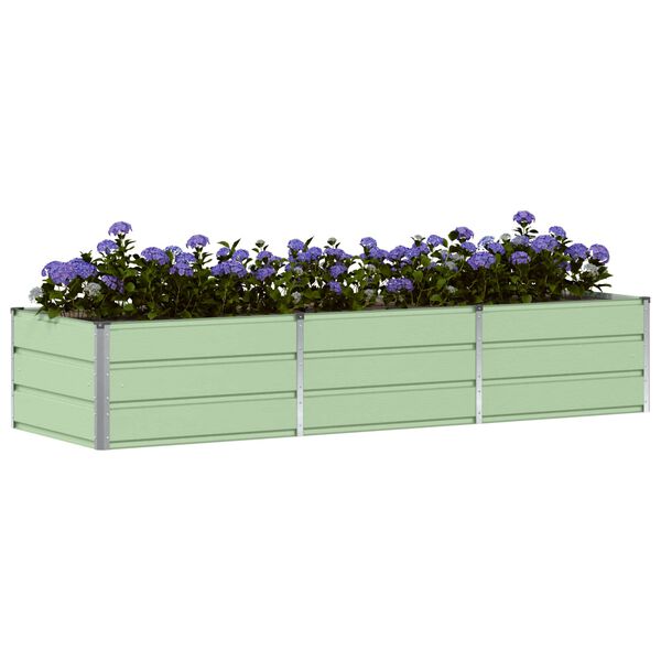 vidaXL Planter Green 240 x 80 x 45 cm Steel