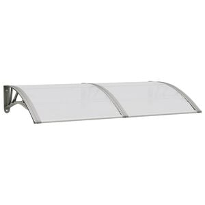 vidaXL Door Canopy Grey 150x75 cm Polycarbonate