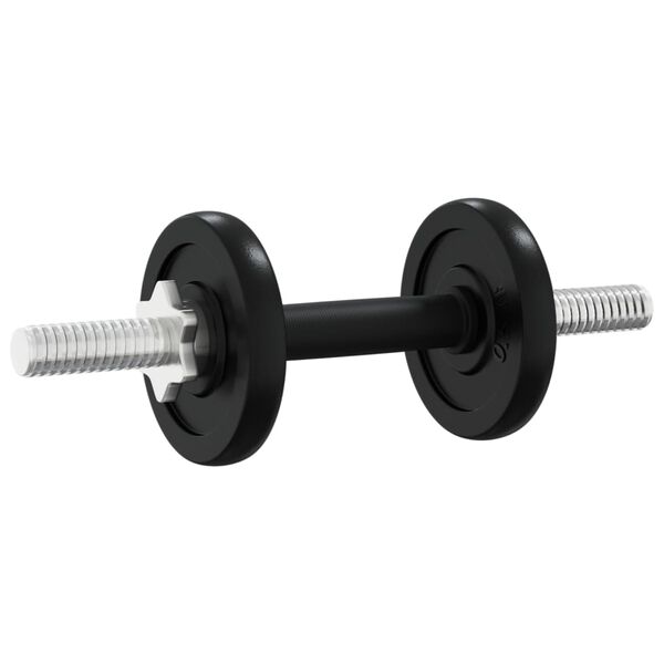 vidaXL Barbell and Dumbbell with Plates 90 kg Cast Iron