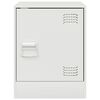vidaXL Bedside Cabinet White 34.5x39x44 cm Steel