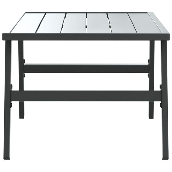 vidaXL Garden Coffee Table Black 90x45x35 cm Powder-coated Steel
