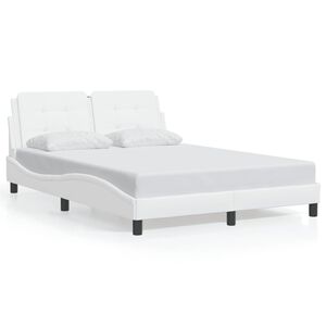 vidaXL Bed Frame without Mattress "Zadar" White 140x200 cm Faux Leather