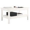 vidaXL Coffee Table White 80x50x40 cm Solid Wood Pine
