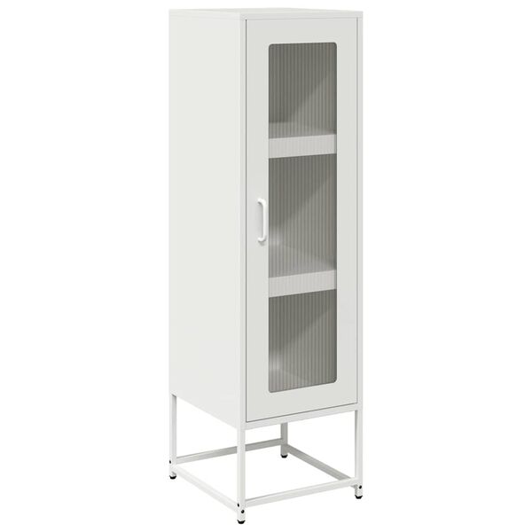 vidaXL Highboard White 36x39x123 cm Cold-rolled Steel
