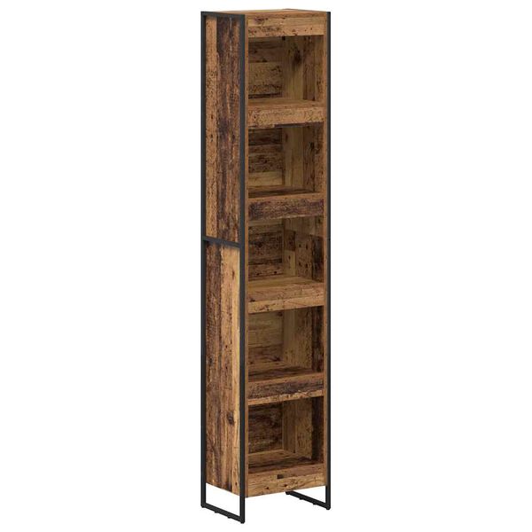 vidaXL Book Cabinet Old Wood 40 x 30 x 189.5 cm Engineered Wood