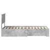 vidaXL Bed Frame Concrete Grey and Silver 70 x 190 cm Engineered Wood