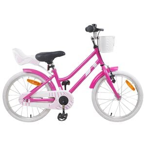 vidaXL Kids Bike 18 Inches for 5-7 Years Old Dark Pink